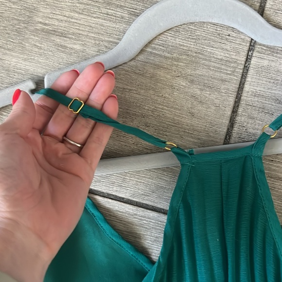 Bar III Green Pleated Maxi Dress Size Small - Picture 7 of 7